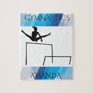 Gymnastics gymnast puzzle.  Personalized name. Jigsaw Puzzle