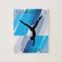 Gymnastics gymnast puzzle.  Personalized name. Jigsaw Puzzle