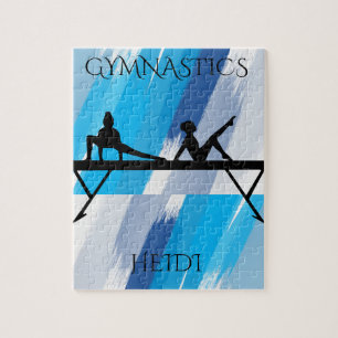 Gymnastics gymnast puzzle.  Personalized name. Jigsaw Puzzle