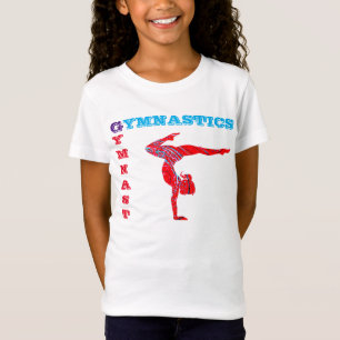 Gymnastics Gymnast Red + Blue = Purple Abstract T-Shirt