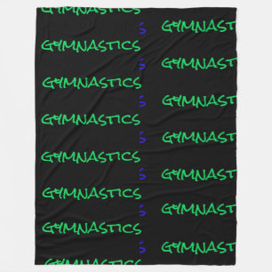 Gymnastics Gymnast Typography Fleece Blanket