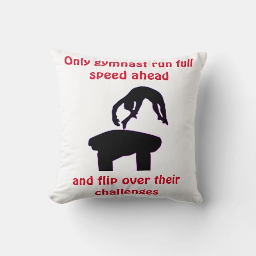 Gymnastics Gymnast Vault Personalized Throw Pillow