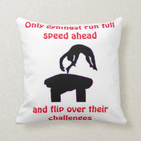 Gymnastics Gymnast Vault Personalized Throw Pillow