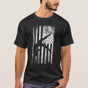 Gymnastics Gymnsatik US flag gymnastics coach gift T-Shirt