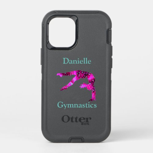 Gymnastics Handspring Personalized OtterBox Defender iPhone 12 Mini Case