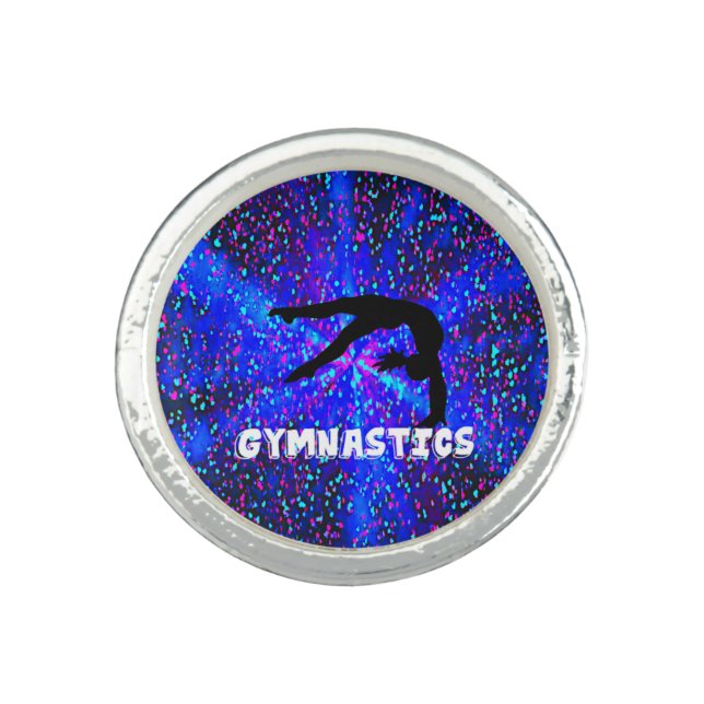 Gymnastics Handspring Photo Ring (Front)