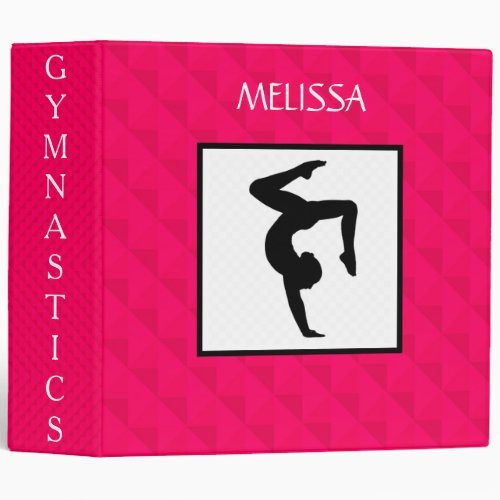 Gymnastics Handstand Personalized School Binder