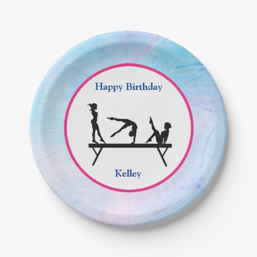 Gymnastics Happy Birthday Balance Beam Paper Plates
