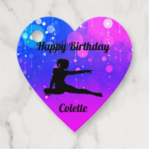 Gymnastics Happy Birthday Favor Tags
