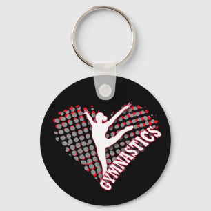 Gymnastics Heart Keychain