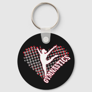 Gymnastics Heart Keychain