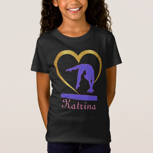 Gymnastics Heart of Gold Gymnast T-Shirt (Front)