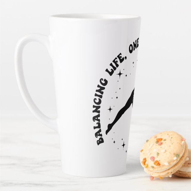 Gymnastics Home Decor for Balanced Living Latte Mug (In Situ)
