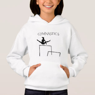GYMNASTICS hoodie with gymnast for girls.