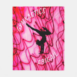 Gymnastics Hot Pink Wave Blanket