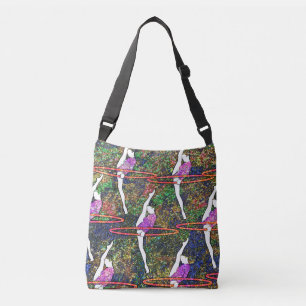 Gymnastics Hula Hoop dance colorful pattern gift Crossbody Bag