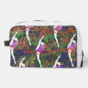 Gymnastics Hula Hoop dance colorful pattern gift Dopp Kit