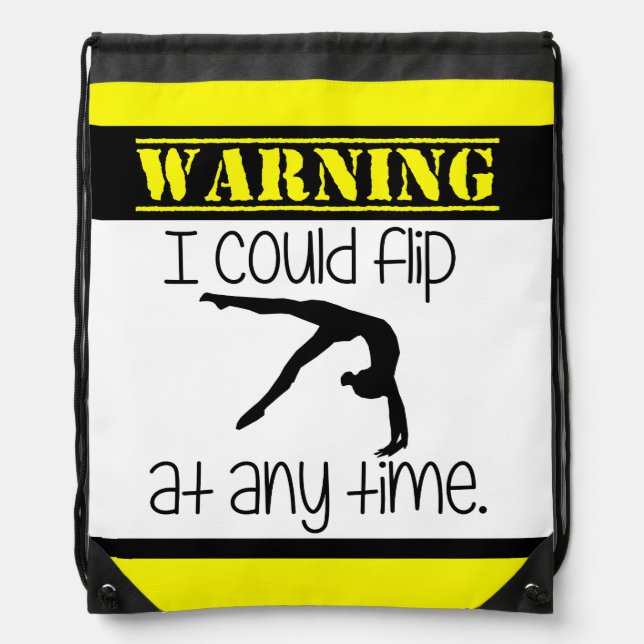 Gymnastics I Could Flip At Anytime Backpack (Front)