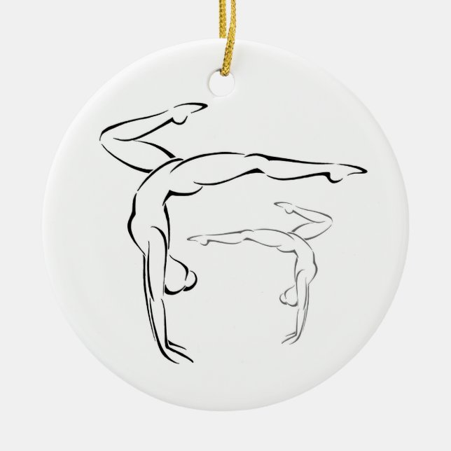 Gymnastics II Ceramic Ornament (Front)