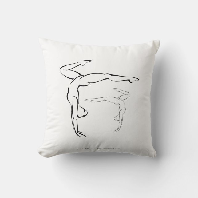 Gymnastics II Throw Pillow (Front)