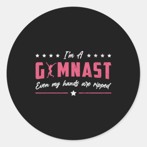 Gymnastics Im A Gymnast Uneven Bars Vault Beam Classic Round Sticker