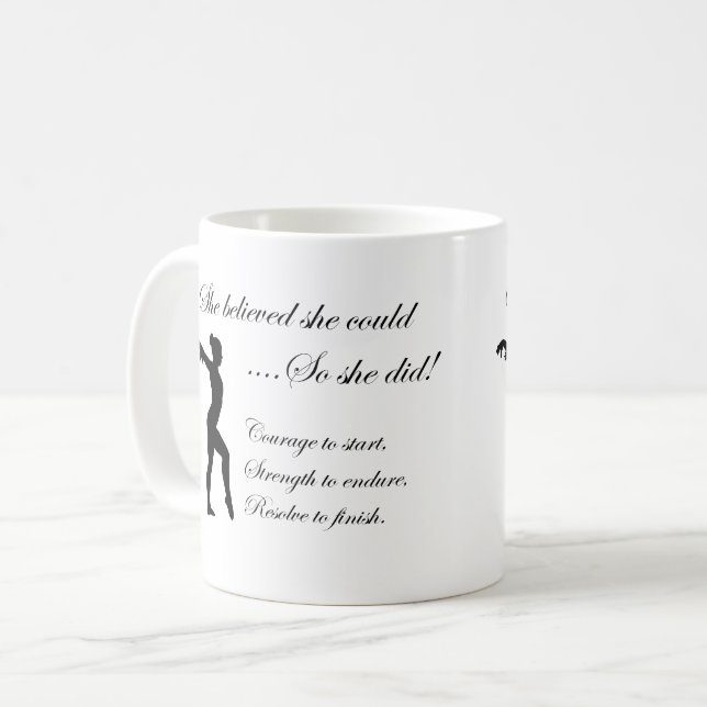 Gymnastics Inspirational Quote Coffee Mug (Front Left)