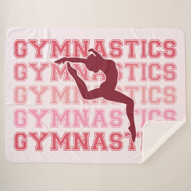 Gymnastics Inspired Sherpa Blanket (Front (Horizontal))