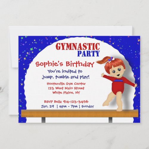 Gymnastics Invitation