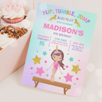 Gymnastics Invitation Unicorn Gymnastics Party