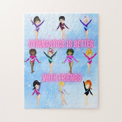 Gymnastics Is Better With Friends Cloud Sparkle    Jigsaw Puzzle