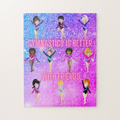Gymnastics Is Better With Friends Mega Sparkle    Jigsaw Puzzle