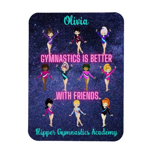 Gymnastics Is Better With Friends Personalized   Magnet