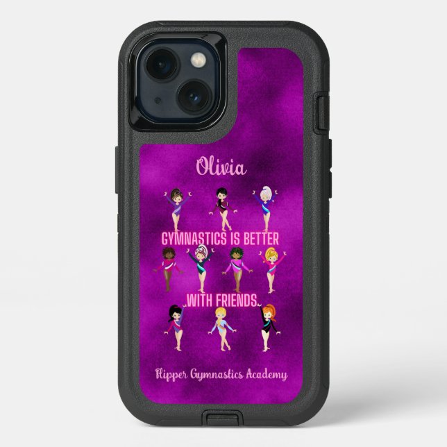 Gymnastics Is Better With Friends Personalized     Otterbox iPhone Case (Back)