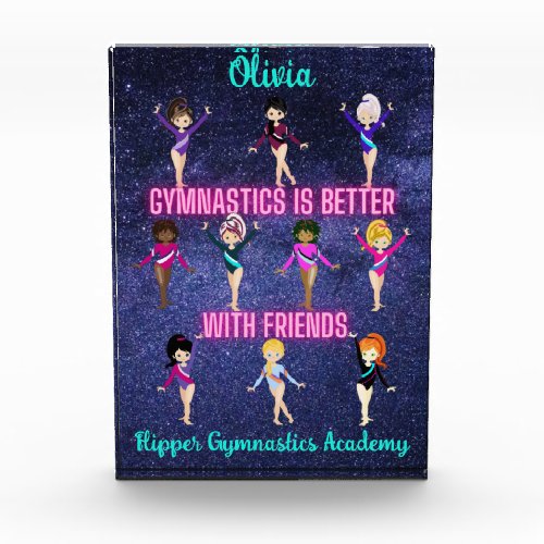Gymnastics Is Better With Friends Personalized   Photo Block