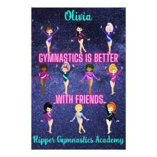Gymnastics Is Better With Friends Personalized Photo Print