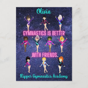 Gymnastics Is Better With Friends Personalized Postcard