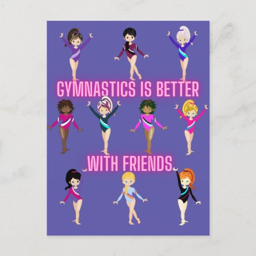Gymnastics Is Better With Friends  Postcard