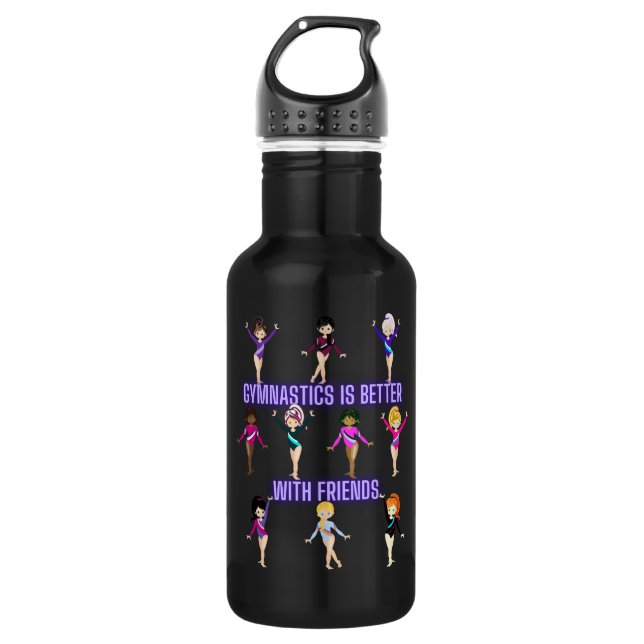 Gymnastics Is Better With Friends  Stainless Steel Water Bottle (Front)
