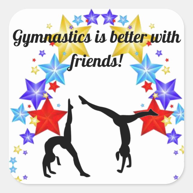 Gymnastics is better with friends Sticker (Front)