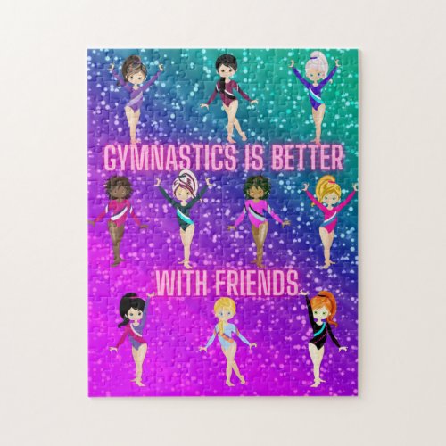 Gymnastics Is Better With Friends Super Sparkle    Jigsaw Puzzle