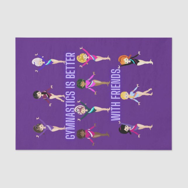 Gymnastics Is Better With Friends  Tissue Paper (Front)
