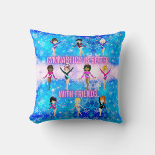 Gymnastics Is Better With Friends Winter Wonder  Throw Pillow