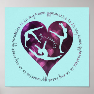 Gymnastics is in My Heart 28" x 20" Poster
