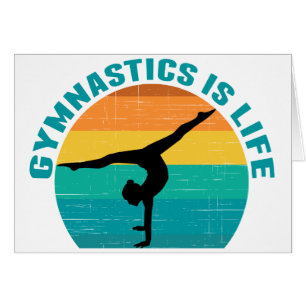 Gymnastics is Life Beautiful Sunset Gymnast Card