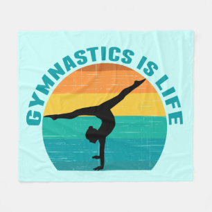 Gymnastics is Life Beautiful Sunset Gymnast Fleece Blanket
