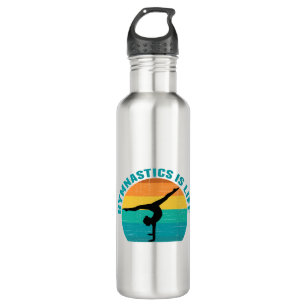 Gymnastics is Life Beautiful Sunset Gymnast Stainless Steel Water Bottle