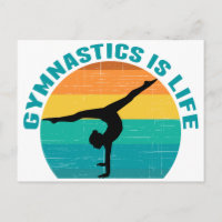 Gymnastics is Life Beautiful Sunset Gymnast Teal