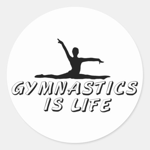 Gymnastics is Life Classic Round Sticker