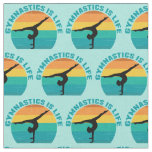 Gymnastics is Life Pretty Teal Gymnast Fabric