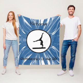 Gymnastics is my life Custom Gymnast Balance Beam Fleece Blanket